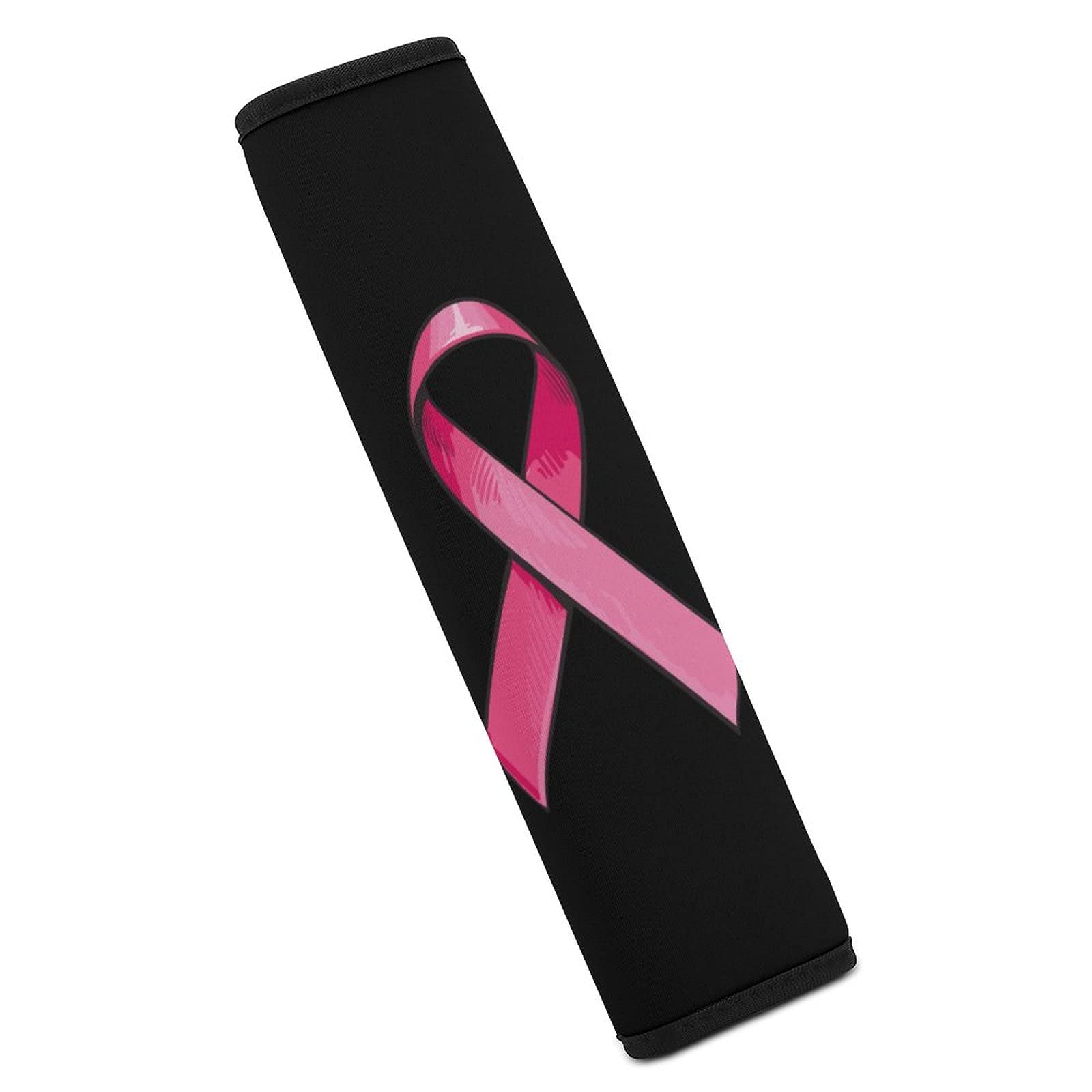 Pink Satin Ribbon Breast Cancer Car Seat Belt Cover Shoulder Strap Pad for Truck Airplane Camera Backpack
