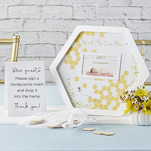 Image of Kate Aspen Sweet as Can Bee Baby Shower, One Size, White