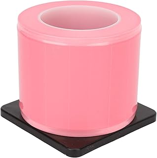 Barrier Film, 1 Roll 1200 Pcs Barrier Film Rolls Disposable Tattoo Film Tattoo Cover Barrier Film Tattoo Wrap Automatic Adsorption Waterproof Tattoo Protective Pe Film Barrier Tape with Base (Pink)