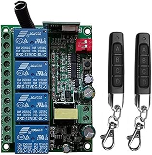 Smart Multiple Ac110v 220v 230v 10a 315/433 Mhz 4ch 4 Ch Wireless Relay Rf Remote Control Switch Receiver+ 4 Button Transmitter - Switches - (Color: Auburn, Size: 315MHZ)