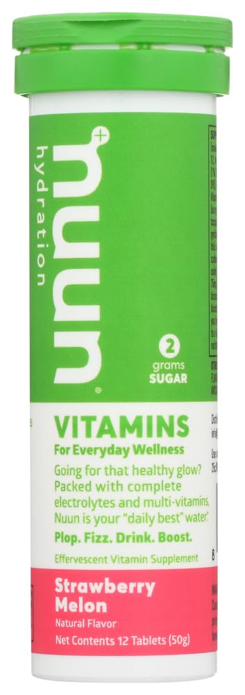 Nuun Vitamins: Strawberry Melon Daily Hydration Supplement (3 Tubes of 12 Tabs)3