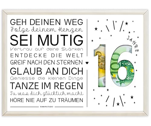 kiimiipa 16.Geburtstag Mädchen Junge,16.Geburtstag Geldgeschenk,Geschenke Zum 16 Geburtstag,16 Jahre Geburtstag Junge Mädchen,Bilderrahmen für 16 Geburtstag Deko Geldgeschenke (16(8 in)) kiimiipa 16.Geburtstag Mädchen Junge,16.Geburtstag Geldgeschenk,Geschenke Zum 16 Geburtstag,16 Jahre Geburtstag Junge Mädchen,Bilderrahmen für 16 Geburtstag Deko Geldgeschenke (16(8 in))