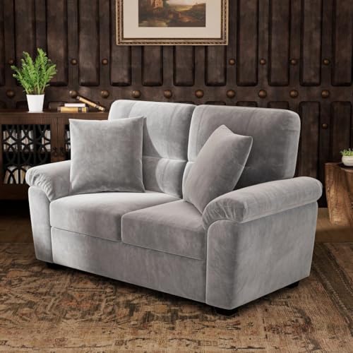 Image of Anderson 2 Seater Sofa for Living Room | Loveseat Sofa | Premium Fabric Sofa for Home Office | Fabric Sofa Set (Light Grey Fabric, 2 Seater)