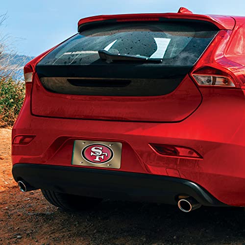 Nfl San Francisco 49Ers - Gold Laser Inlaid Metal License Plate Tag #TOP2