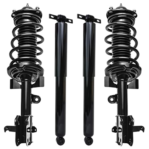 Detroit Axle - FWD Struts Shock Absorbers for 13-17 Honda Odyssey, 2 Front Struts w/Coil Spring 2 Rear Shocks Absorbers 2013 2014 2015 2016 2017 Replacement Suspension Kit