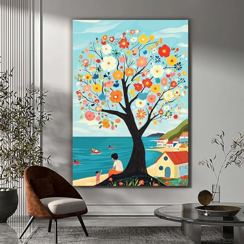 Arbre de vie impression sur toile pour décoration murale du salon - 2