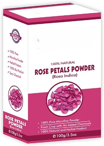 Generic Pure Rose Petals Powder | Rose Petals Powder for Face | Rose Petals Powder Organic | Rose Petals Powder for Skin | No Added Chemicals- 100 Grams