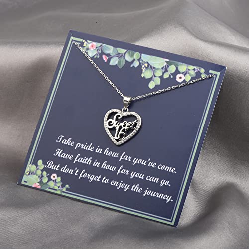 FUSTMW Sweet 16 Necklace Gifts 16th Birthday Gifts Sweet 16 Jewelry 16 Year Old Birthday Gifts4