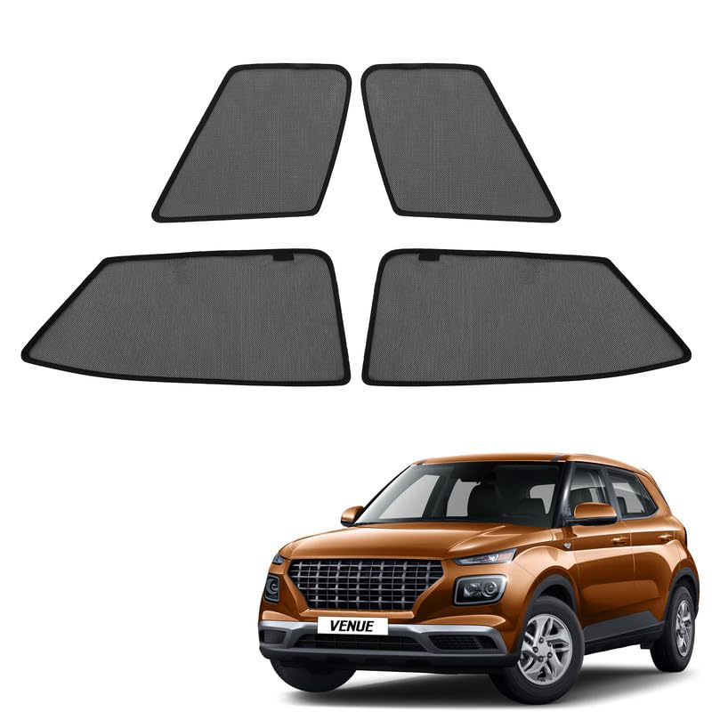 Image of Hyundai Venue Magnetic Sun Shades /Curtains - Set of 4pcs (Row A /B) Suitable for Venue 2022 Onwards