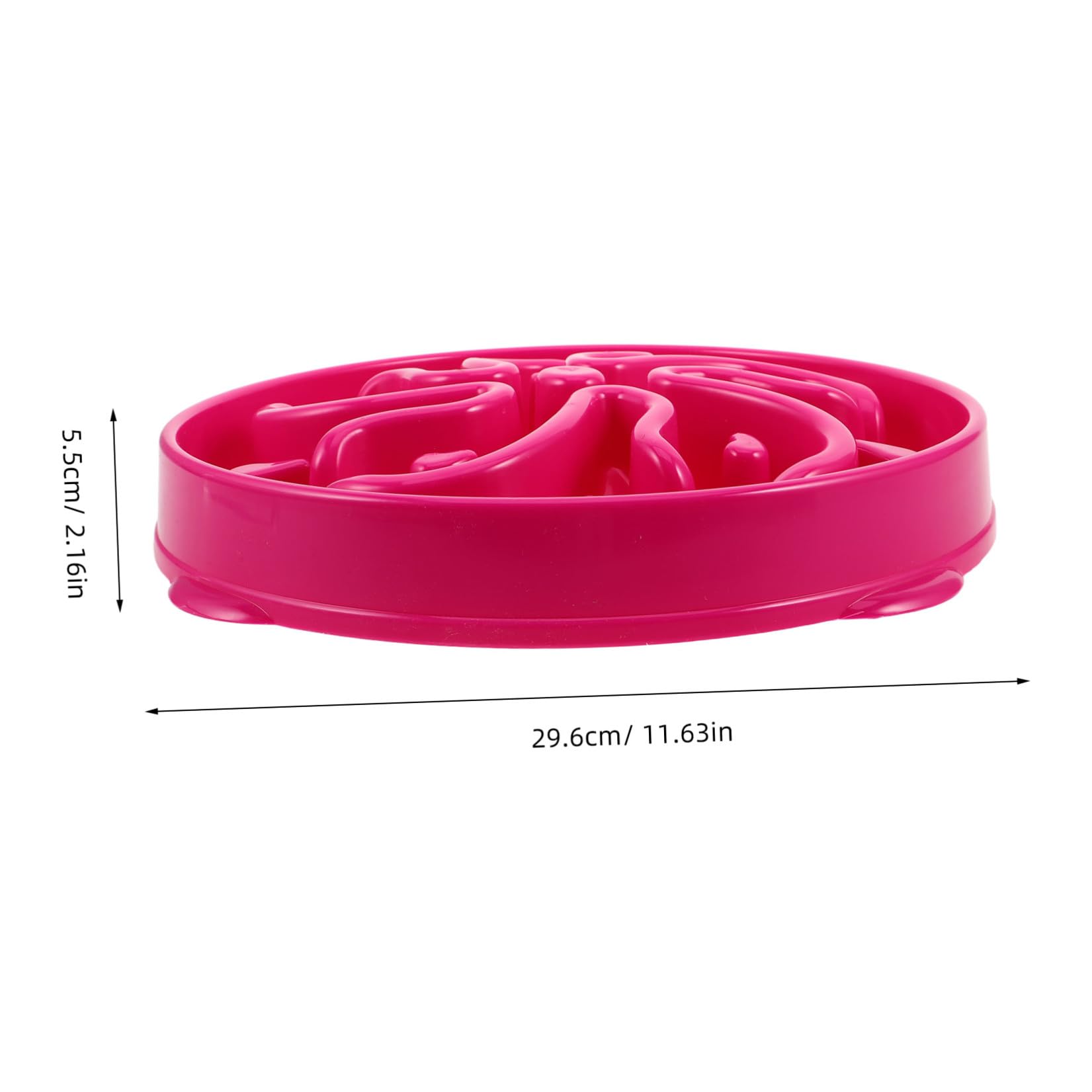Comedero Lento para Perros y Gatos de Gran Capacidad, Cuenco Plástico Diseño Antiatragantamiento en Forma de Flor, Tazón Antipánico Rosa Fucsia para Alimentación Saludable y Lenta