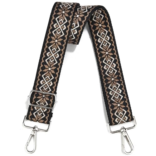 Image of Crossbody Straps for Purses Silver Hardware Purse Strap Wide Shoulder Strap Adjustable Replacement