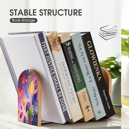 Sujetalibros decorativos de madera con acabado moderno y resistente 8