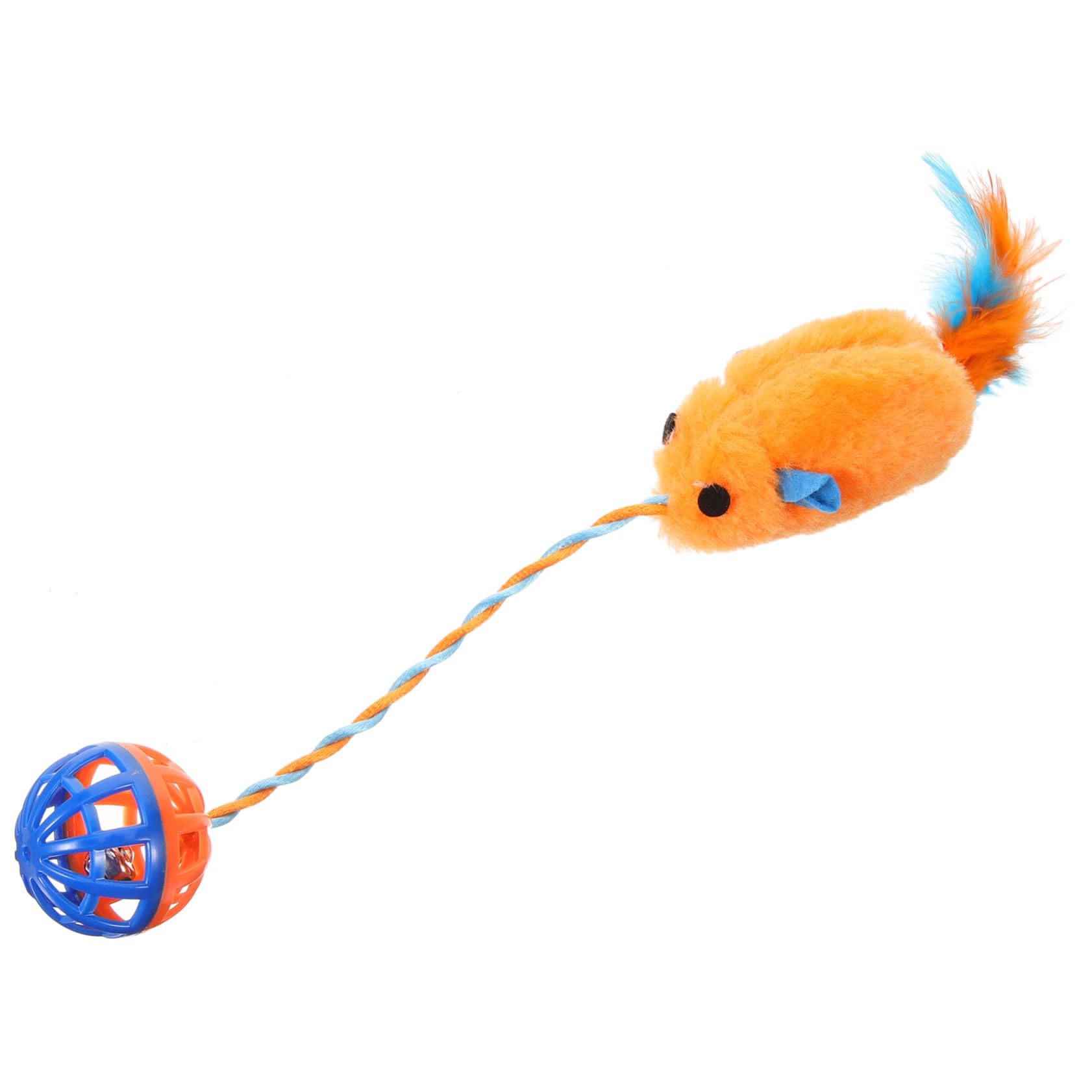 Hemobllo Jouet pour Chat Interactif à Clochette en Plastique Jouet à Mâcher Résistant Petit Format Orange pour Animaux De Compagnie Adapté Aux Chats Et Chatons