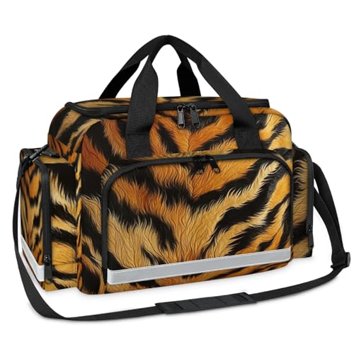 GzLeyigou First Aid Bags Empty, Classic Leopard Print Emergency Bag First Aid Kit Multiple Compartment Kit Carrier On Call Trauma Bag For Paramedics Emergency Medical Supplies Kit