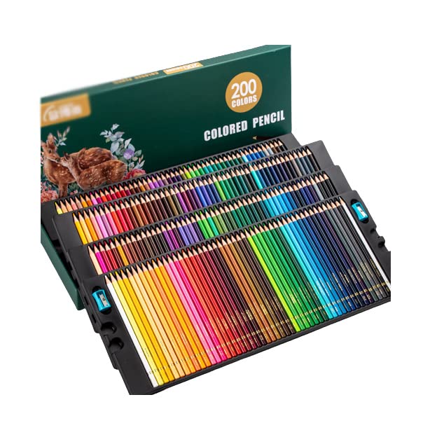 Amazon.co.jp: 色鉛筆 200 セット プロフェッショナル カラーリード