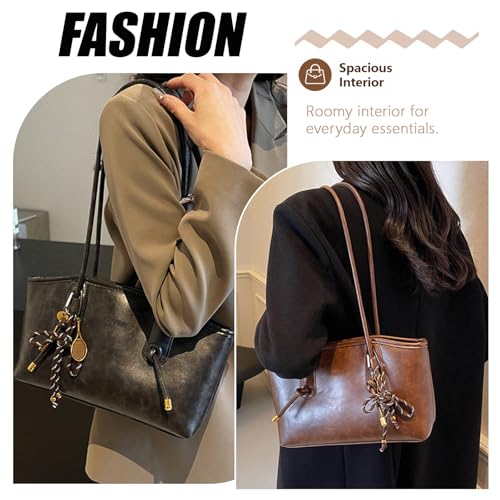 Bolso Hobo de Cuero Retro para Mujer Primavera miniatura 2