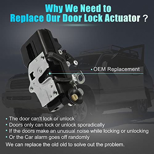 Image of X AUTOHAUX Power Door Lock Actuator Motor Rear Left Driver Side for Chevrolet Tahoe 2007-2009 for Chevrolet Avalanche 2007-2009 15896628