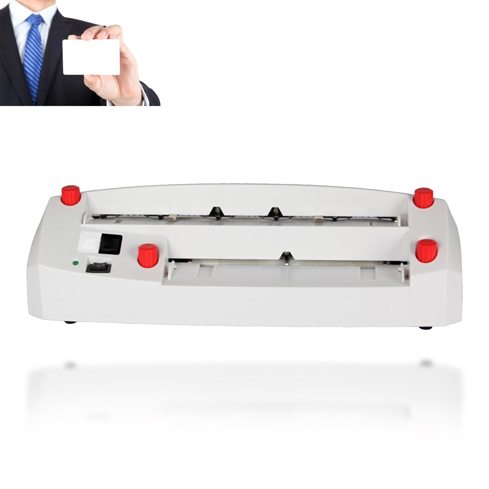 Taglierina elettrica per Biglietti da Visita, taglierina a induzione Automatica con 9 Lame, Taglio Carta Resistente per spessori da 120 a 300 g,