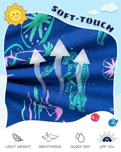 Image of SURF CUZ Boys Swim Trunks with Boxer Brief Liner Toddler Boy Stretch Swimsuit Shorts Quick Dry Swimming Trunks Bathing Suit