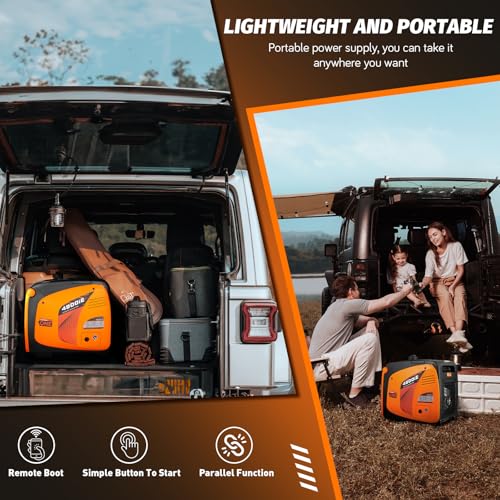 Image of LIFAN 4800W Portable Inverter Generator with Remote Electric Start, Super Quiet Gas Powered Engine, 30A RV Ready Outlet & CO-Minder Sensor, EPA Compliant for Camping, Travel Trailers & Home Backup