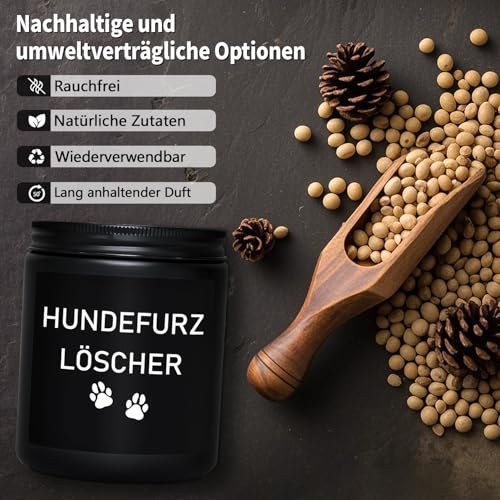 LUXHOMY Hundefurz Löscher, Geschenk Hundehalter, Geschenk für Hund Mama, Papa, Hundefurz Löscher Kerze, Geschenke für Hundebesitzer, Hund Candle - Schwarz