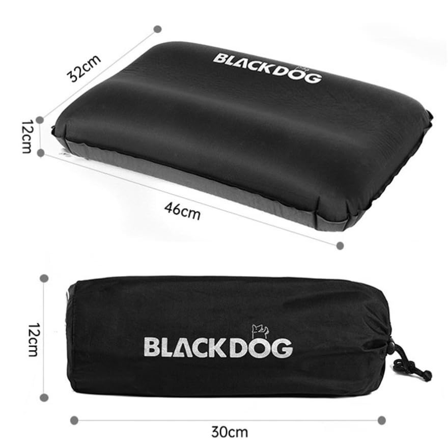 Luminexia Cuscino Gonfiabile Campeggio,Cuscino da Viaggio Ultraleggero Comprimibile Portatile,Comodo Cuscini Gonfiabili Ergonomico,Riempimento/Sgonfiaggio Automatico,con Custodia（46 * 32 * 12cm）