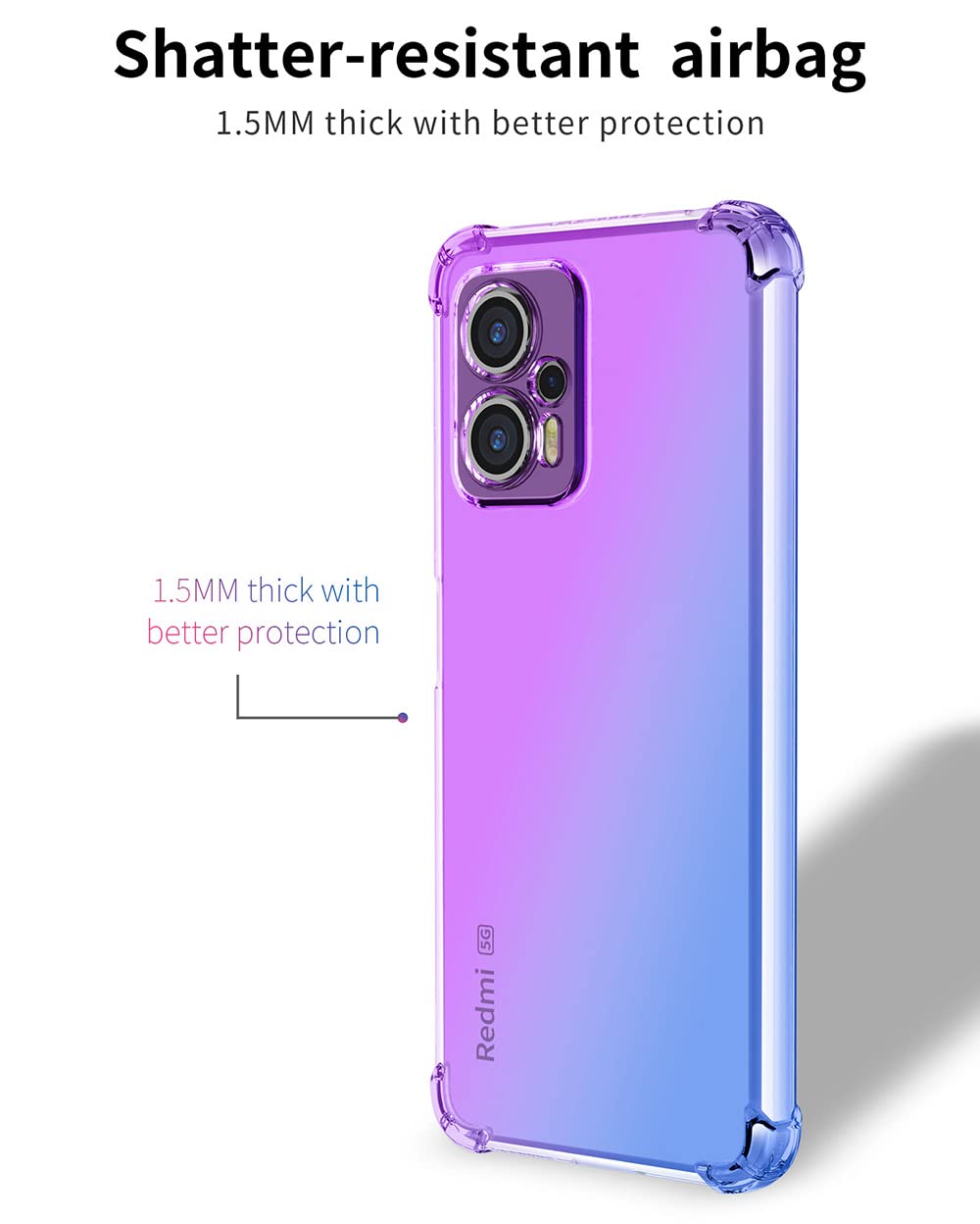 ATISIJIE Silicone Cover per XiaoMi Poco X4 GT,con Cinturino da polso E 1 Pellicola Salvaschermo Vetro Temperato HD,Tutto Il Corpo Tocco Morbido setoso Case,Antiurto AntiGraffio Custodia,Viola