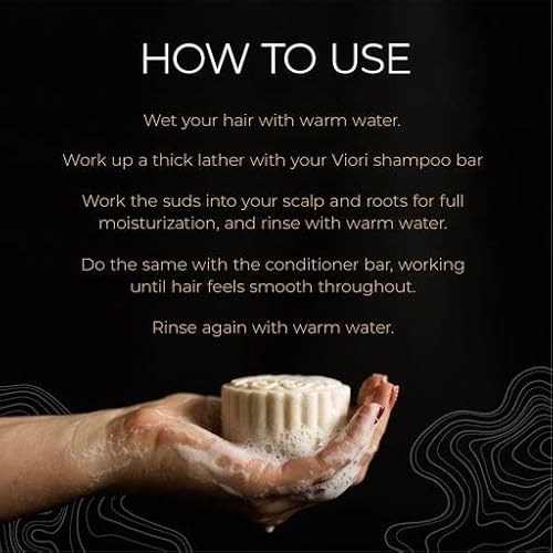 Viori Citrus Yao Shampoo Bar, Conditioner Bar, And Bamboo Holder Set (Includes Bamboo) - Handcrafted With Longsheng Rice Water & Natural Ingredients - Sulfate-Free, Paraben-Free, 100% Vegan #TOP5