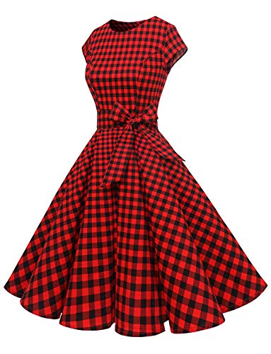 Image of Dressystar Women's Vintage Cocktail Party Dress 1950s Retro Rockabilly Prom Dresses