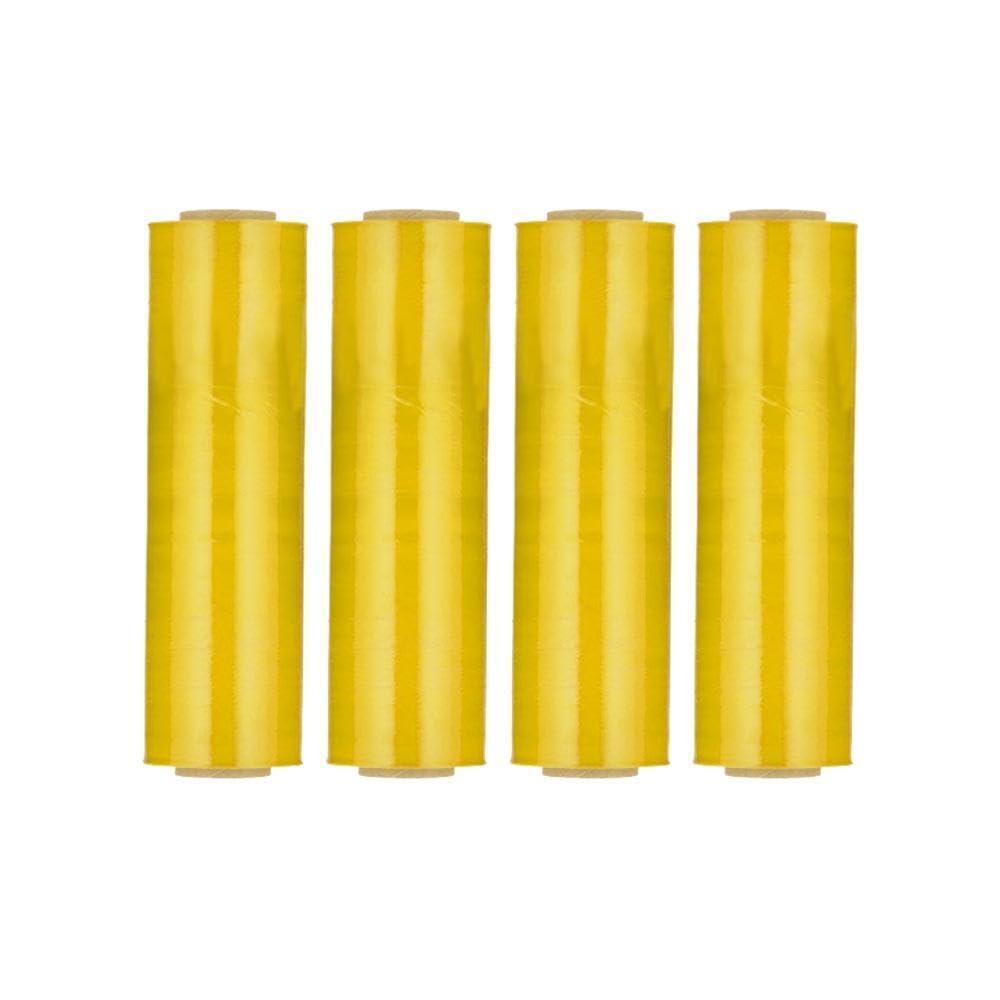 PSBM Machine Length Stretch Wrap, Yellow Tint, 50 Pack, 20 Inch x 5000 Feet, 63 Gauge, Full Pallet of Cling Film for Pallet Wrapping