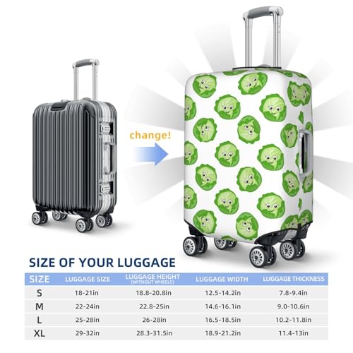 Travel Luggage Cover Protector - Bright Cabbage Cute Eyes Funny Anti-Scratch Suitcase Covers Fits 18-32 Inch Luggage2