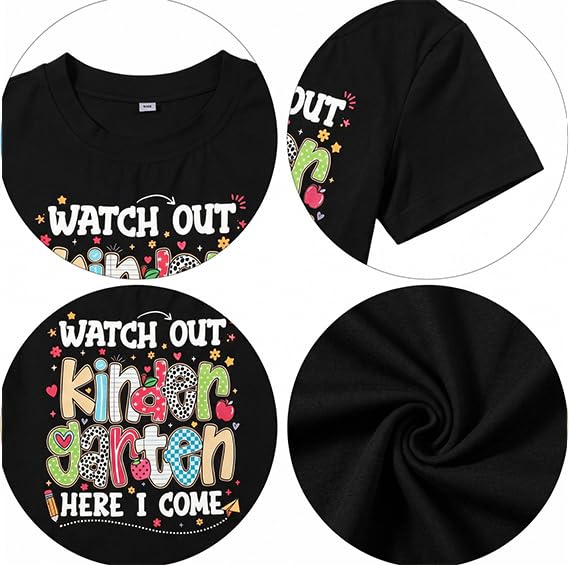 Image of Rollin Into Kindergarten Shirt Boys Girls First Day of Kindergarten T Shirts Little Kids Tee Top