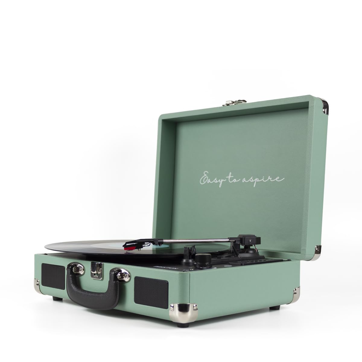 Vintage platenspeler met Bluetooth en USB - Muziekspeler met 2 geïntegreerde