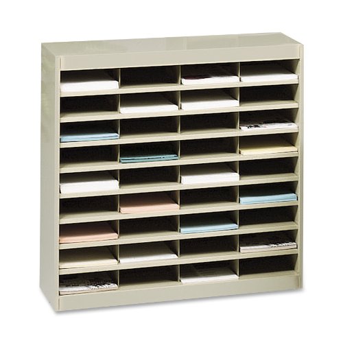 Safco Products E-Z Stor Literature Organizer, 36 Compartment 9221TSR, Tropic Sand Powder Coat Finish, Commercial-Grade Steel Construction, Eco-Friendly