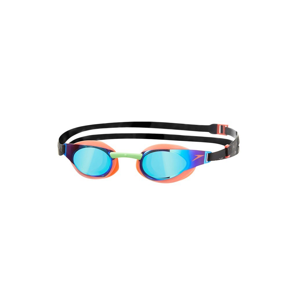 Speedo Fastskin Elite Mirror Swimming Goggles Orange Green