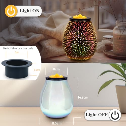 Bobolyn Glass Electric Oil Burner Wax Melts Burner Warmer Melter Fragrance Wax Burner for Home Office Bedroom Living Room Gifts - Image 5