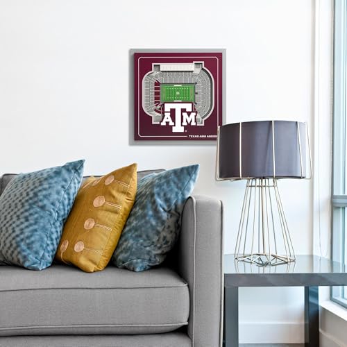 Image of YouTheFan Officially-licensed NCAA Stadium Series 3D Wall Art - multi-layer team stadium replica, detailed sports fan gift, indoor decor