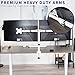 VIVO Dual LCD LED 21 to 32 inch Monitor Desk Mount, Heavy Duty, Adjustable Telescoping Arms, Flush Wall Setup, Fits 2 Screens, White, STAND-V002EW