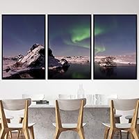 3 Piece Framed Canvas Wall Art Astronomy & Space Canvas Prints Home Artwork Decoration for Living Room,Bedroom - 16