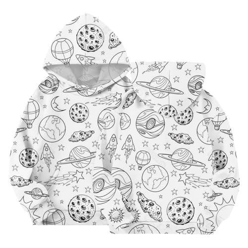 Hoodie Kids Cute Fleece Long Sleeve Sweatshirts For Girls Pocket Diy Hand Painted Hoodies Fall Outfits 2-14 Years4