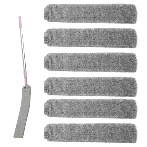 Jlobnyiun Recambios de plumero, paño de repuesto para plumeros, herramienta de limpieza reutilizable y lavable para el hogar, sala de estar, dormitorio, apartamento, sofá, debajo de muebles, sofá