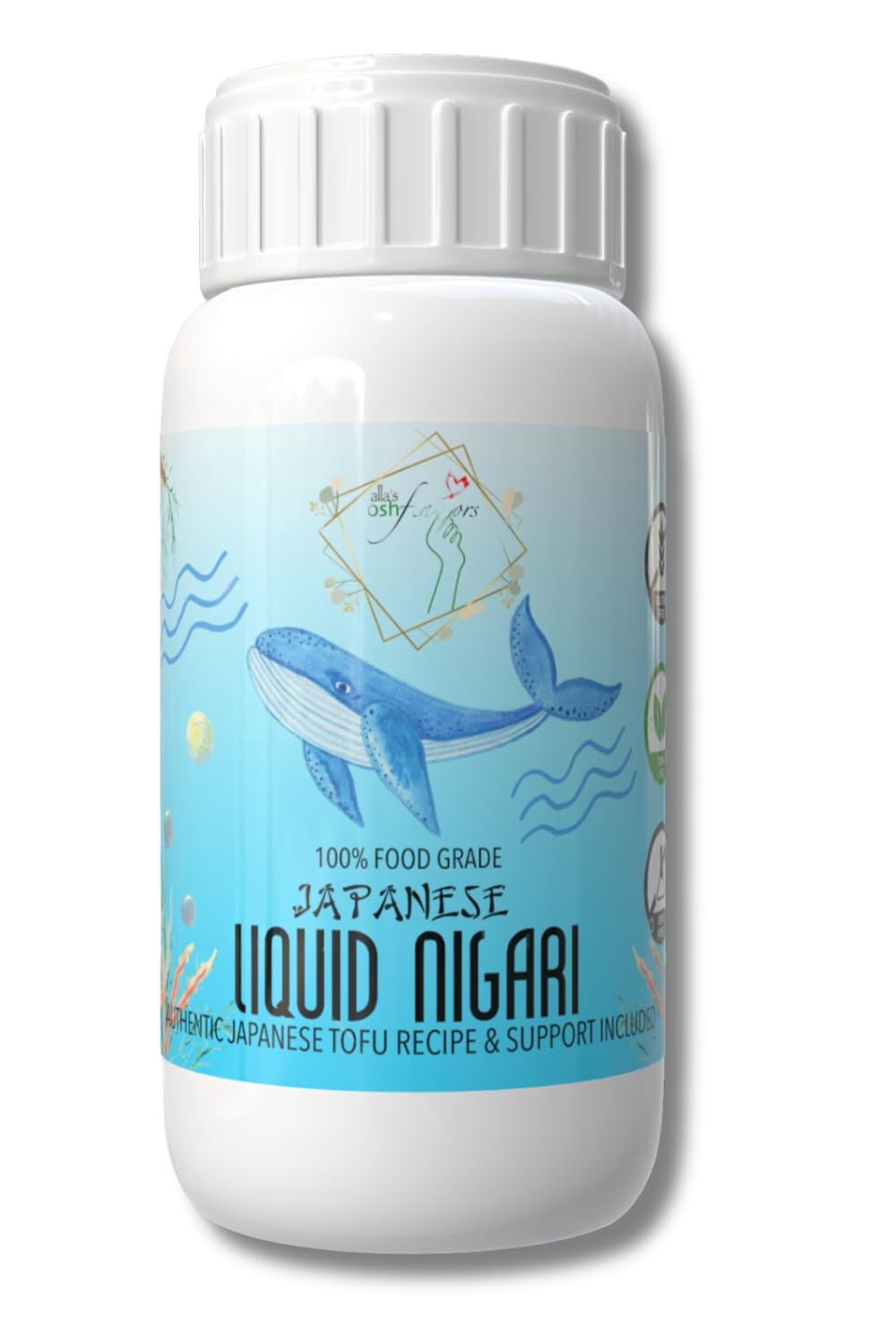 Alla's Posh Flavors Japanese Yoshikawa Liquid Nigari Tofu Coagulant | Pure Concentrated Natural Magnesium Chloride – Vegan | Makes about 85 kgs of Firm Tofu | Dosage 3 ml per litre of Soy Milk (1 Litre Bottle)-image-13