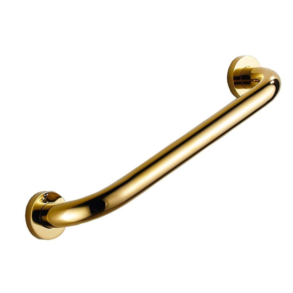 Gletsf Shower Handles Handrails Grab Bar Bathroom Brass Hand Rail Bathtubs Shower Grip Wall Handrail Elderly Disabled-Slip Handle Towel Rack 42Cm