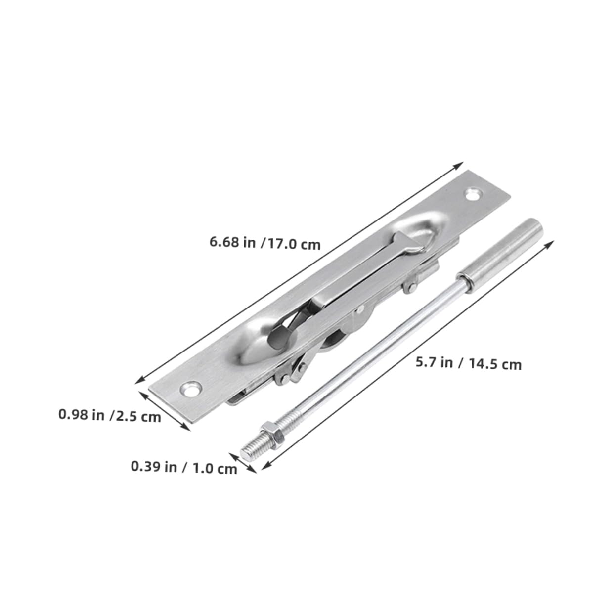 TEHAUX Set 2 Chiavistelli Antifurto per Porta a Doppio Battente in Acciaio Inossidabile Design Compatto e Applicazione Versatile per Case e Magazzini