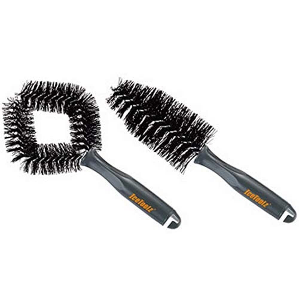 IceToolz Tire and Sprocket Brush Set | Road and Mountain Bike Tires | Black