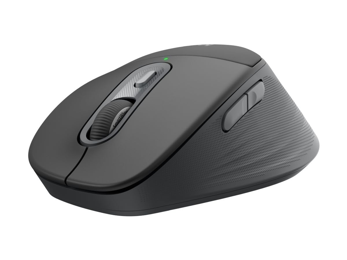 Logitech Signature Comfort Plus M850 L dla biznesu, bezprzewodowa mysz, rzeźbiony design z poduszką pod dłonie, ciche kliknięcia, bezpieczny odbiornik/Bluetooth, Windows/Mac/ChromeOS/Linux/iPadOS