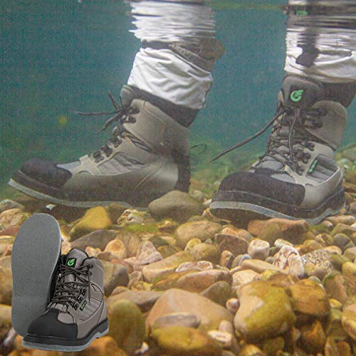 NEYGU Men&Women Breathable Quick-Dry Wading Shoes for Fishing and Hunting,Used for Neoprene Stocking Foot Wader, Felt Sole US13 - Thumbnail 3