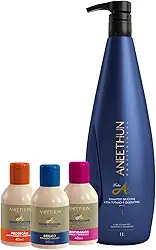 Shampoo Aneethun Linha A 1L – Limpeza Suave e Equilibrada – Para Todos os Tipos de Cabelo – Uso Diário Profissional