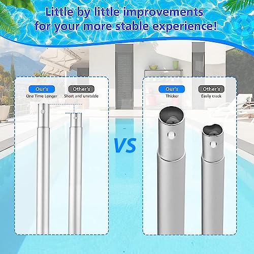 Image of PROBEROS Swimming Pool Cleaning Net, 1.6m Long Handle for Large Leaf Debris