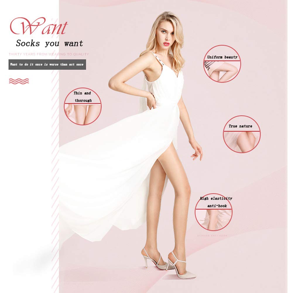 Collant per Donna, Collant in Microfibra, Collant rinforzati a Tutta Lunghezza, Collant Superiori con Controllo Resistente Super Durevole,Flesh,4pair